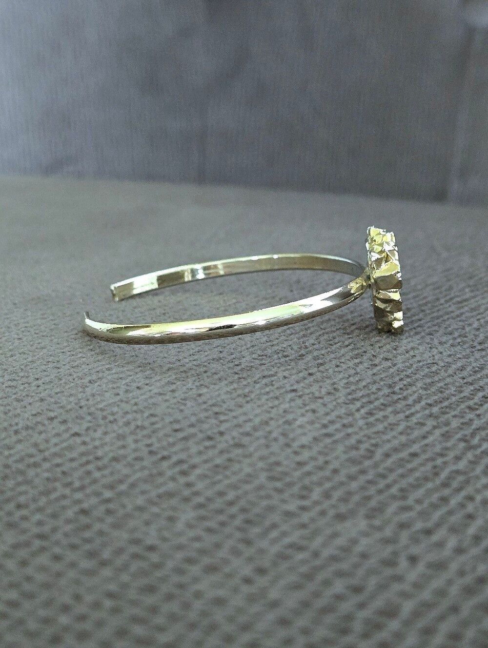 Amethyst💜 Stalactite Thin Gold💛 Cuff Style Bracelet - NWOT - Picture 4 of 16
